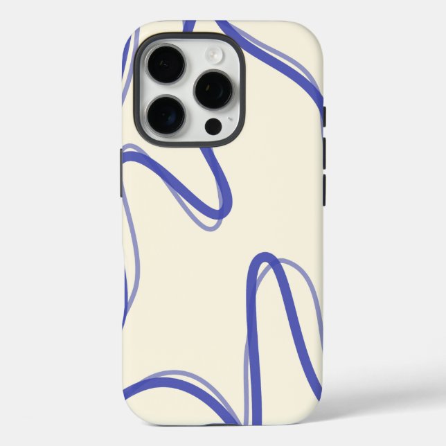 Funda iPhone 16 Pro Diseño abstracto suave - Arte estético mínimo (Reverso )