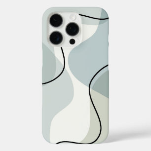 Funda iPhone 16 Pro Diseño abstracto suave - Arte estético mínimo