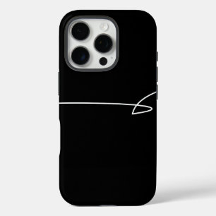Funda iPhone 16 Pro Diseño artístico en blanco y negro