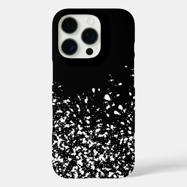 Funda iPhone 16 Pro Diseño artístico en blanco y negro (Reverso )