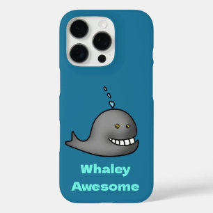 Funda iPhone 16 Pro Diseño de ballena divertida con juego de palabras