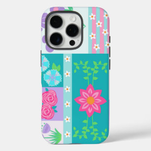 Funda iPhone 16 Pro Diseño de flores vibrantes en flor