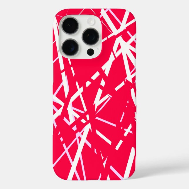Funda iPhone 16 Pro Diseño de moda en fondo rojo (Reverso )
