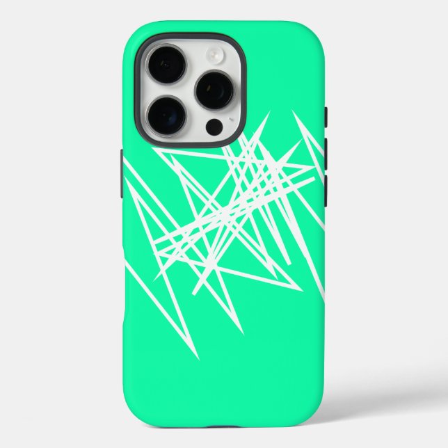 Funda iPhone 16 Pro Diseño de moda en verde (Reverso )