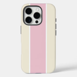 Funda iPhone 16 Pro Diseño de patrón de franja vertical de color suave