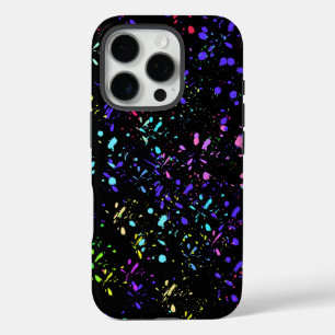 Funda iPhone 16 Pro Diseño de patrones artísticos en negro