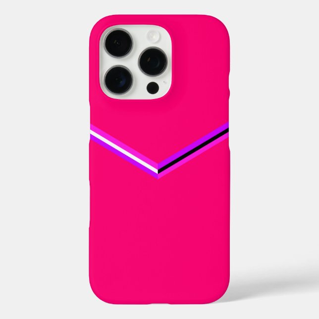 Funda iPhone 16 Pro Diseño de patrones Chevron modernos (Reverso )