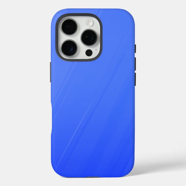 Funda iPhone 16 Pro Diseño de patrones en azul (Reverso )