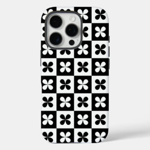 Funda iPhone 16 Pro Diseño de patrones en blanco y negro