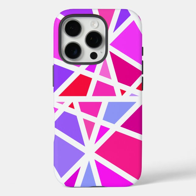Funda iPhone 16 Pro Diseño de patrones geométricos modernos (Reverso )