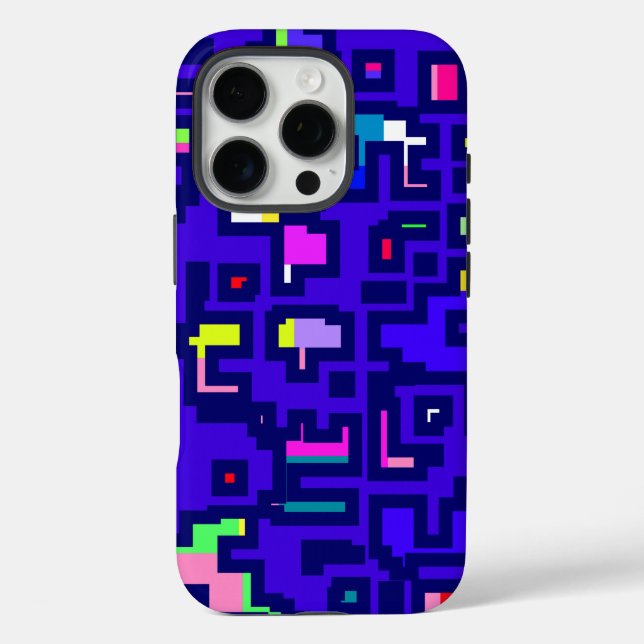 Funda iPhone 16 Pro Diseño de patrones modernos (Reverso )