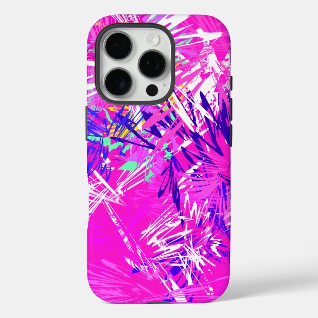Funda iPhone 16 Pro Diseño de patrones modernos (Reverso )