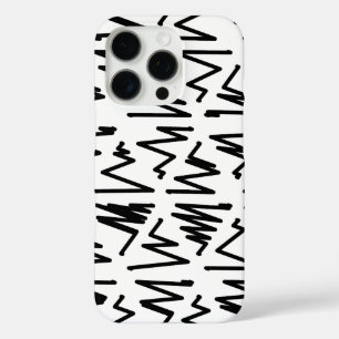 Funda iPhone 16 Pro Diseño de patrones modernos en blanco y negro