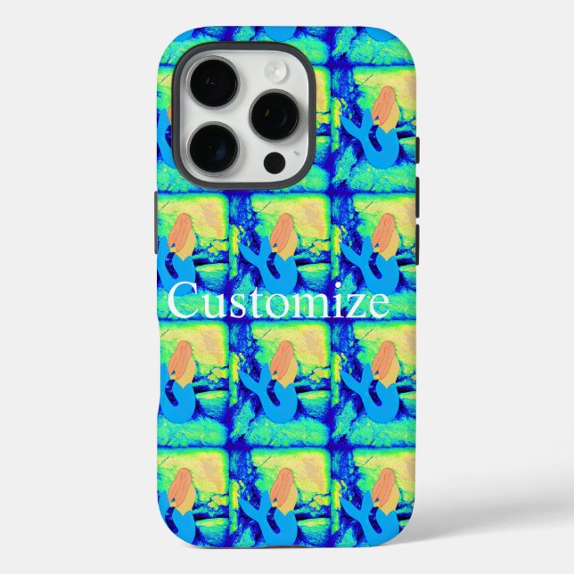 Funda iPhone 16 Pro diseño de sirena de cabeza roja (Reverso )