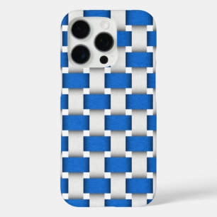 Funda iPhone 16 Pro Diseño de tela para sillas de playa con tejado azu