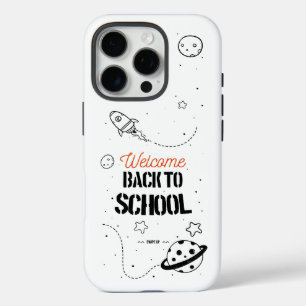 Funda iPhone 16 Pro Diseño de tipografía de vuelta al cole
