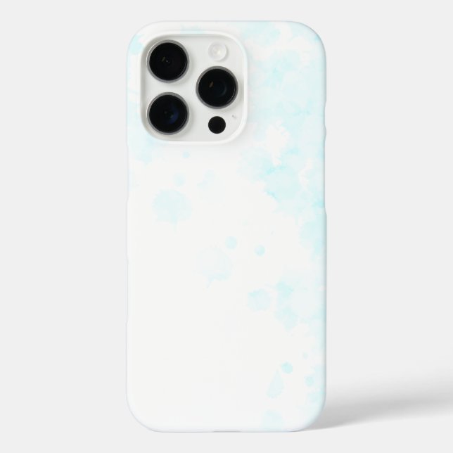 Funda iPhone 16 Pro Diseño elegante en azul claro y blanco (Reverso )