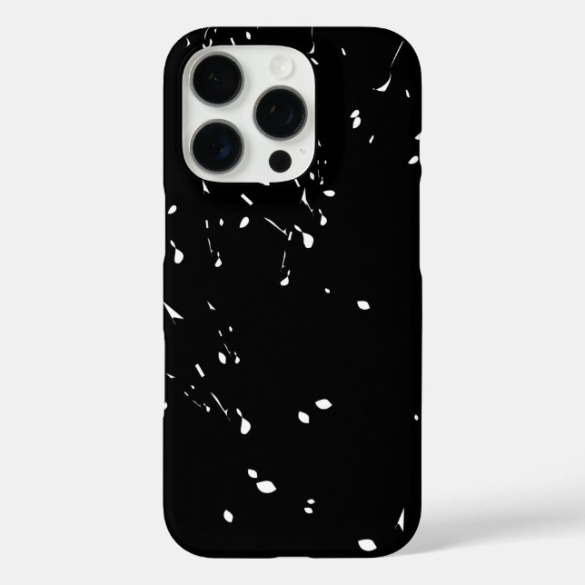 Funda iPhone 16 Pro Diseño elegante en blanco y negro (Reverso )