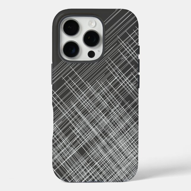 Funda iPhone 16 Pro Diseño elegante en gris oscuro (Reverso )