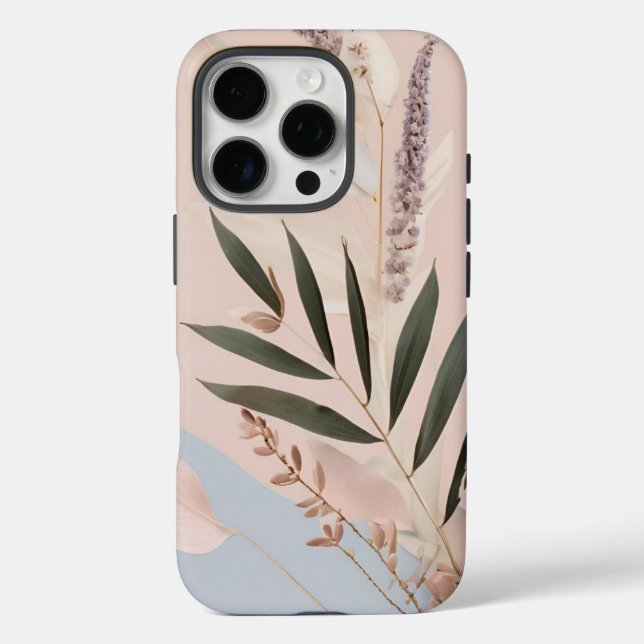 Funda iPhone 16 Pro 🌸 "Diseño estético de las flores" 🌿 (Reverso )