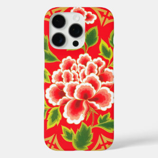 Funda iPhone 16 Pro Diseño floral vintage