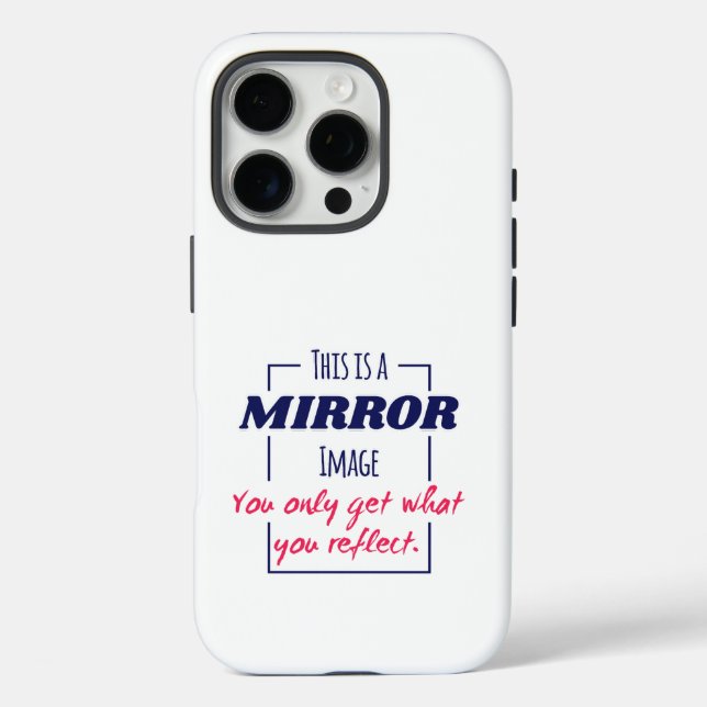 Funda iPhone 16 Pro Diseño Motivacional de Mentalidad de Reflexión en  (Reverso )