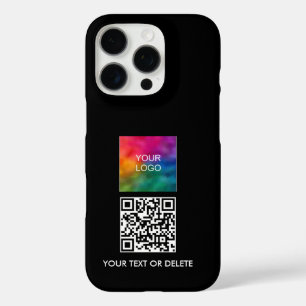 Funda iPhone 16 Pro Diseño sencillo moderno Cargar logotipo comercial 