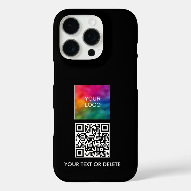 Funda iPhone 16 Pro Diseño sencillo moderno Cargar logotipo comercial  (Reverso )
