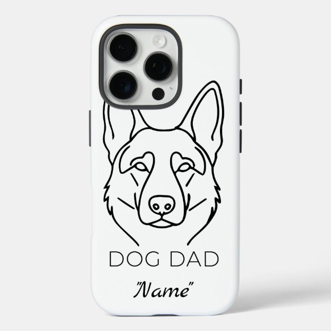 Funda iPhone 16 Pro Dog Dad mit Name personalisiert Hundepapa  (Reverso )