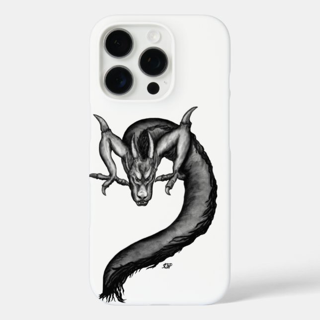 Funda iPhone 16 Pro Dragón al estilo del tatuaje (Reverso )