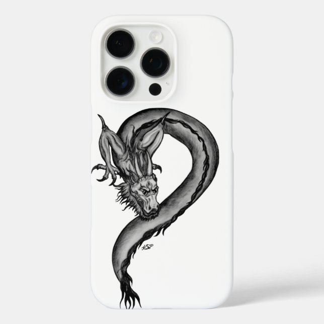 Funda iPhone 16 Pro Dragón al estilo del tatuaje (Reverso )