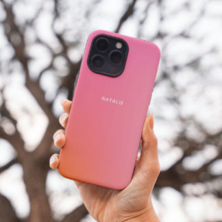 Funda iPhone 16 Pro Dulce Naranja rosa de moda Ombre Tie Dye personali