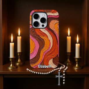 Funda iPhone 16 Pro Earthy Swirls: Resumen texturizado