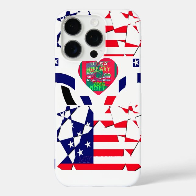 Funda iPhone 16 Pro EEUU Hope Hermosa Ar de diseño de Bandera Nacional (Reverso )