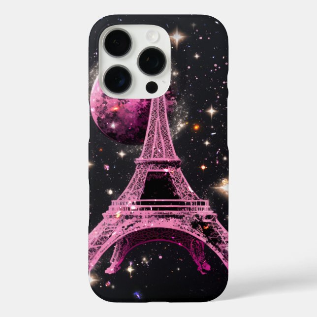 Funda iPhone 16 Pro Eiffel Tower Night Moon           (Reverso )