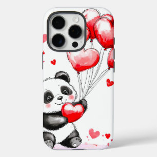 Funda iPhone 16 Pro El amor en globo en Panda en el aire