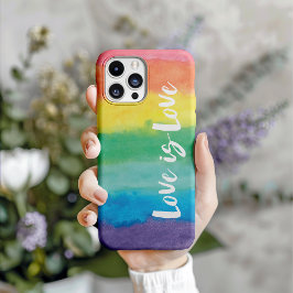 Funda iPhone 16 Pro El amor es el amor los colores del Orgullo acuátic