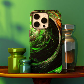 Funda iPhone 16 Pro El arte del resumen verde mundial