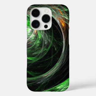 Funda iPhone 16 Pro El arte del resumen verde mundial