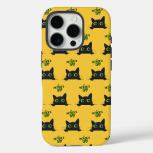 Funda iPhone 16 Pro El gato del día de San Patricio es gracioso