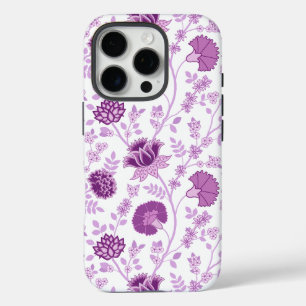 Funda iPhone 16 Pro El gran patrón floral jacobino se pudre en blanco