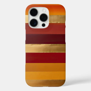 Funda iPhone 16 Pro El oro rojo y las rayas naranjas