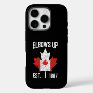 Funda iPhone 16 Pro Elbows Up Canada True North Strong Orud Canadian
