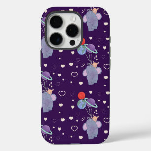 Funda iPhone 16 Pro Elefante y paseo en globo aerostático espacial de