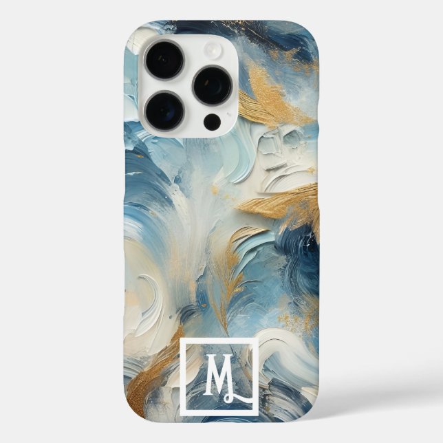 Funda iPhone 16 Pro Elegancia en acrílico: Monograma Personalizable (Reverso )