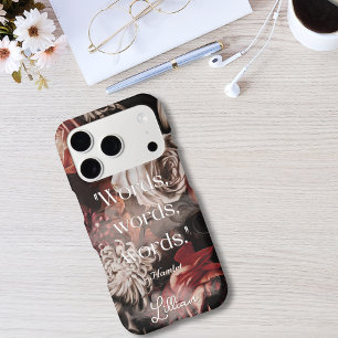 Funda iPhone 16 Pro Elegante cita floral barroca vintage moderna