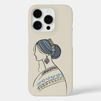 Funda iPhone 16 Pro Elegante estuche para iPhone de arte folk ucranian