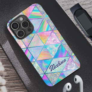 Funda iPhone 16 Pro Elegante holograma alegre colorido