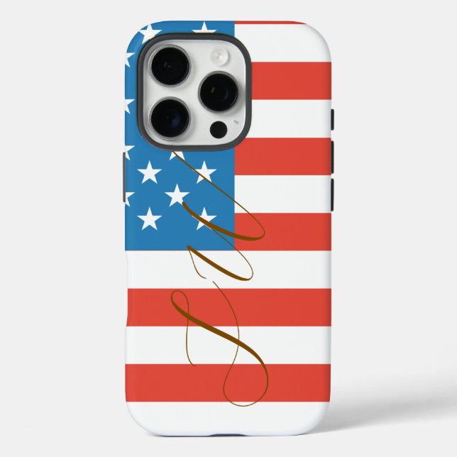 Funda iPhone 16 Pro Elegante Monograma Personalizado  (Reverso )
