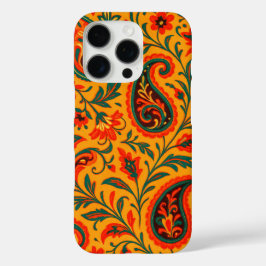 Funda iPhone 16 Pro Elegante patrón floral de paisley